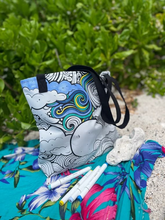 Moonstorm Meditation Color-Me Tote bag